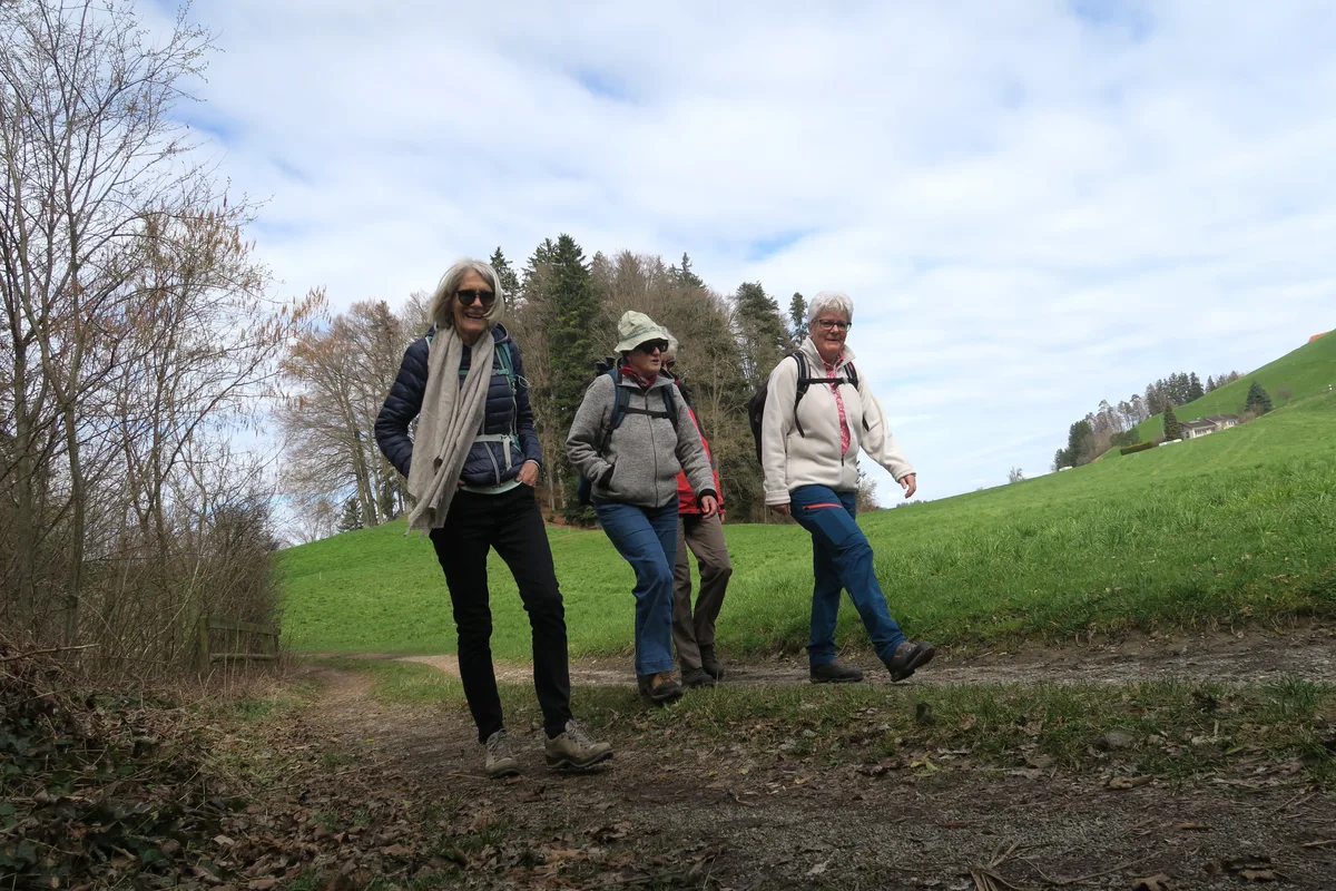 Die Seniorenwandergruppe Hittnau auf ihrer ersten Wanderung in diesem Jahr.